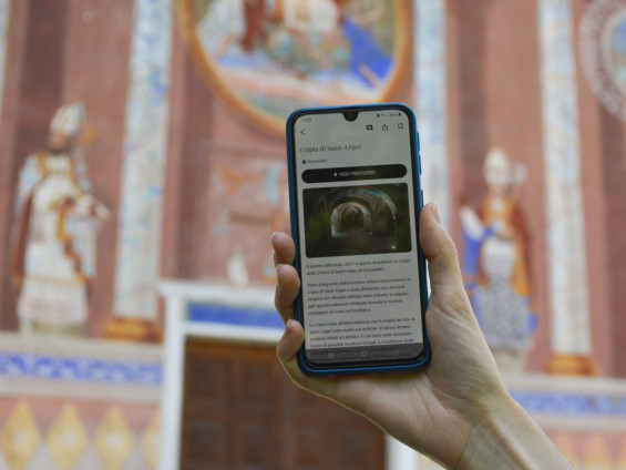 L'app Visit Gran Paradiso alla cripta di Saint-Léger